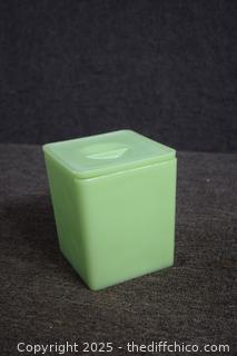 Vintage Jadeite Jeannette Canister with Lid