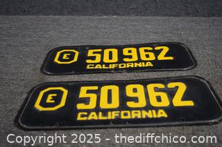 2 License Plates