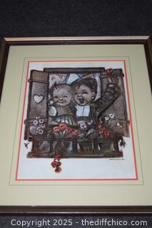 Framed Hummel Print - 18in x 22in