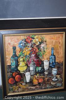 Framed Colorful Print - 37in x 36 1/2in