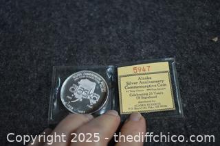 Alaska Silver Anniversary Coin 1 troy oz .999 fine silver 