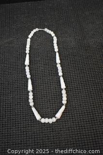 Vintage White Lucite Necklace from Banana Republic 