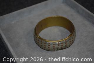 Woven Brass Bracelet from India