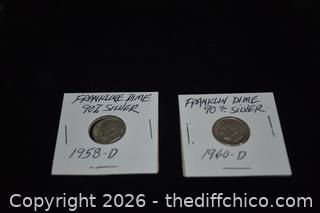 90% Silver Franklin Dimes
