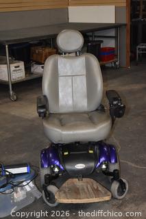 Working PrimeChair Wheel Chair-battery, battery charger and more-hand made foot rest
