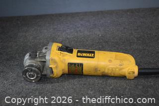 Working DeWalt Grinder