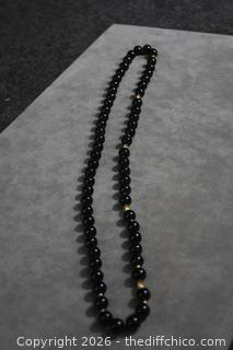 Onyx Beaded Necklace