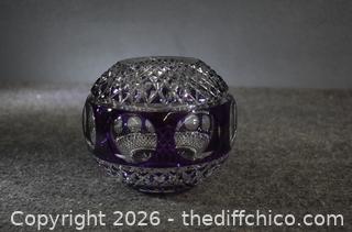 Purple Crystal Cut Bowl