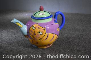 Cat and Mouse Tea Pot