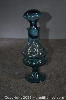 Blue Glass Decanter