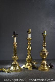 Three Brass Lamps