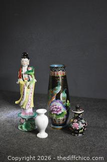 Oriental Assortment with Cloisonné Vase and More