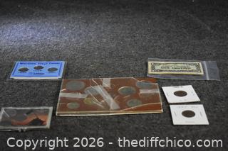 Vintage Paper and Coins