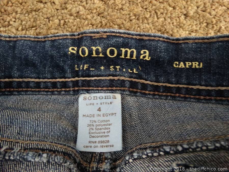 sonoma cotton capris