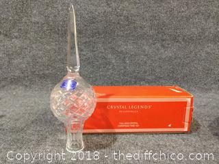 Crystal Legends by Godinger Handcrafted over 24% Lead Crystal - Made in Hungary - Lead Crystal Tree Topper