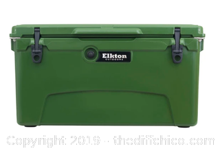 Elkton Outdoors 75 Quart Ice Chest With Bottle Opener, Drain Plug & Freezer Gasket Seal (J1)