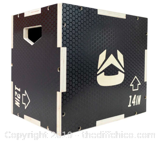 Ultra Fitness Gear 3 in 1 Anti-Slip Wood Plyo Box for Jump, Crossfit, Plyometrics SMALL (J9)