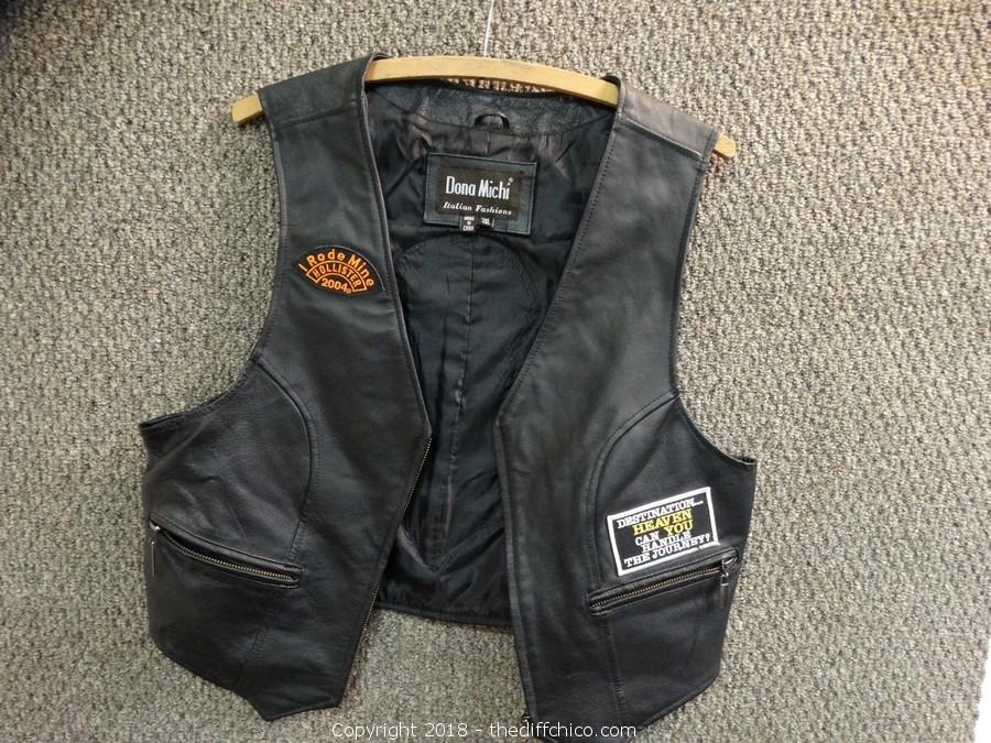 3x leather vest